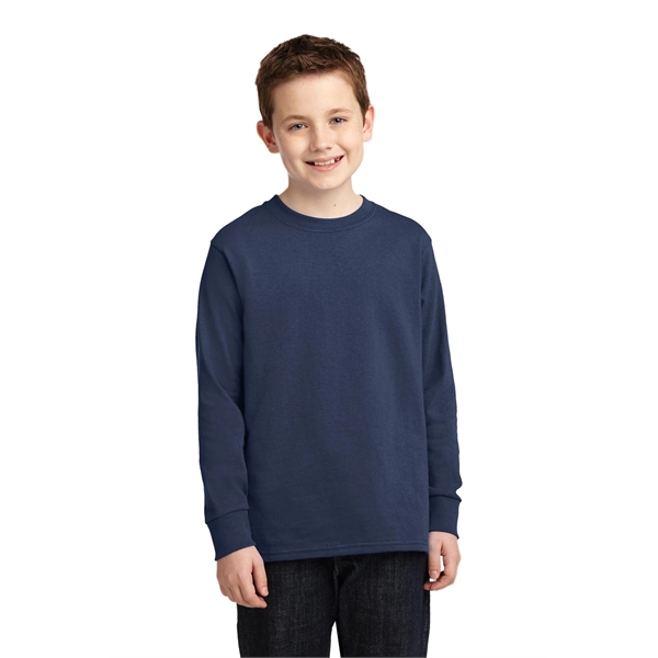 Port & Company Youth Long Sleeve Core Cotton Tee. - Port & Company Youth Long Sleeve Core Cotton Tee. - Image 30 of 149