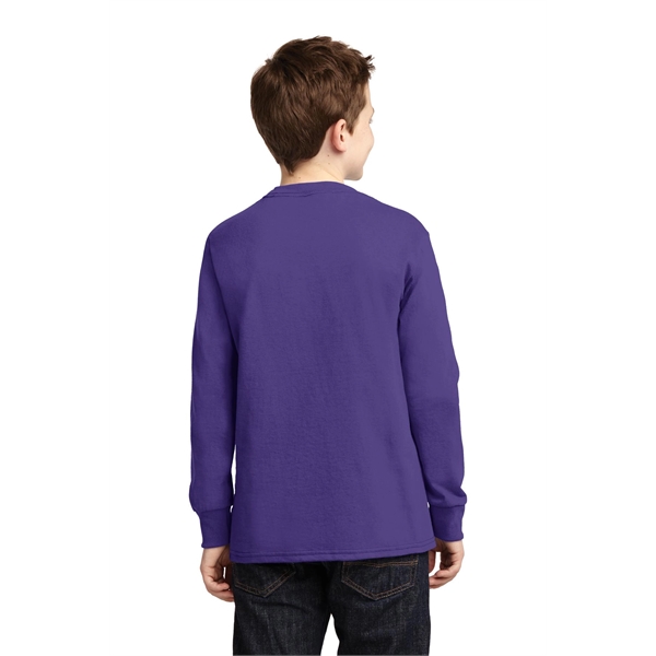 Port & Company Youth Long Sleeve Core Cotton Tee. - Port & Company Youth Long Sleeve Core Cotton Tee. - Image 36 of 149