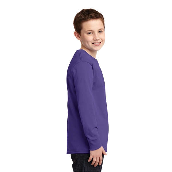 Port & Company Youth Long Sleeve Core Cotton Tee. - Port & Company Youth Long Sleeve Core Cotton Tee. - Image 37 of 149