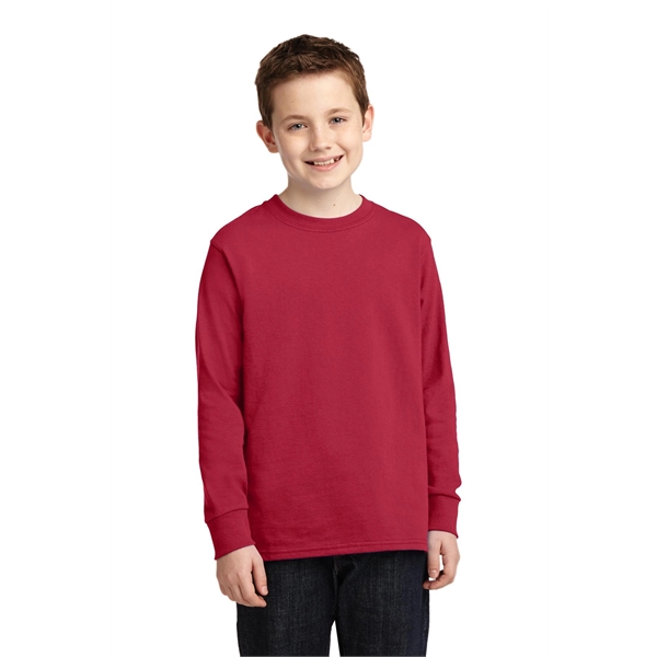 Port & Company Youth Long Sleeve Core Cotton Tee. - Port & Company Youth Long Sleeve Core Cotton Tee. - Image 40 of 149