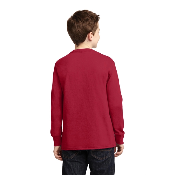 Port & Company Youth Long Sleeve Core Cotton Tee. - Port & Company Youth Long Sleeve Core Cotton Tee. - Image 41 of 149