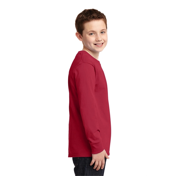 Port & Company Youth Long Sleeve Core Cotton Tee. - Port & Company Youth Long Sleeve Core Cotton Tee. - Image 42 of 149