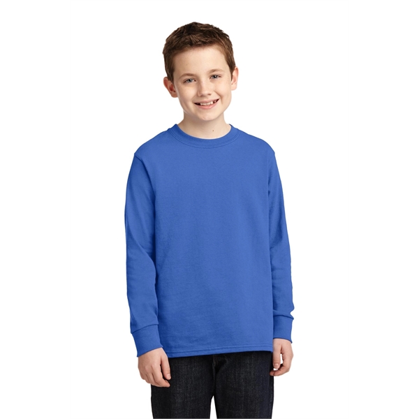 Port & Company Youth Long Sleeve Core Cotton Tee. - Port & Company Youth Long Sleeve Core Cotton Tee. - Image 45 of 149