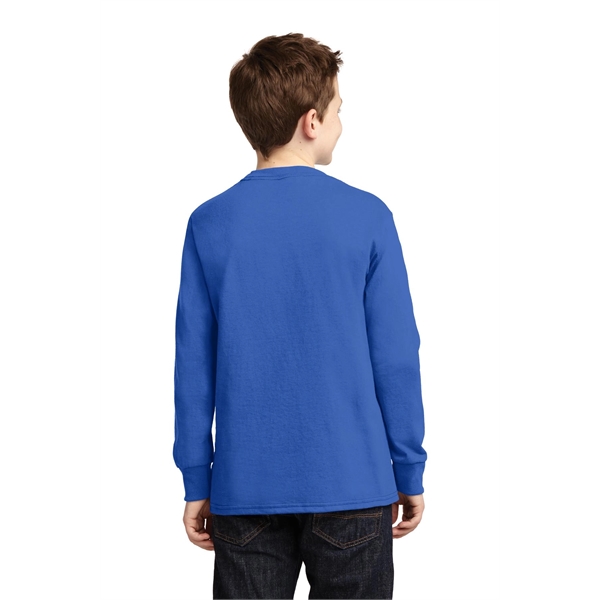 Port & Company Youth Long Sleeve Core Cotton Tee. - Port & Company Youth Long Sleeve Core Cotton Tee. - Image 46 of 149