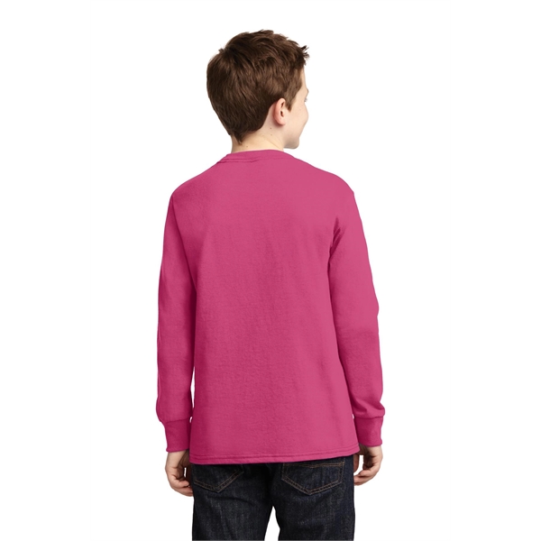 Port & Company Youth Long Sleeve Core Cotton Tee. - Port & Company Youth Long Sleeve Core Cotton Tee. - Image 51 of 149