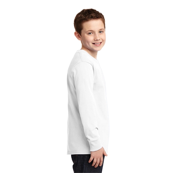 Port & Company Youth Long Sleeve Core Cotton Tee. - Port & Company Youth Long Sleeve Core Cotton Tee. - Image 57 of 149