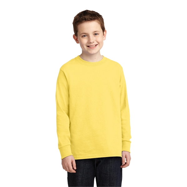 Port & Company Youth Long Sleeve Core Cotton Tee. - Port & Company Youth Long Sleeve Core Cotton Tee. - Image 60 of 149