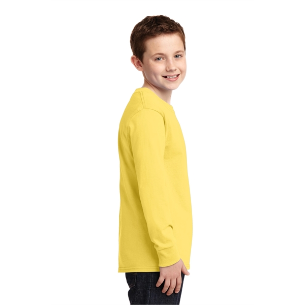 Port & Company Youth Long Sleeve Core Cotton Tee. - Port & Company Youth Long Sleeve Core Cotton Tee. - Image 62 of 149