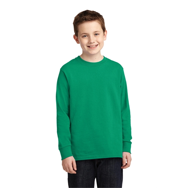 Port & Company Youth Long Sleeve Core Cotton Tee. - Port & Company Youth Long Sleeve Core Cotton Tee. - Image 65 of 149