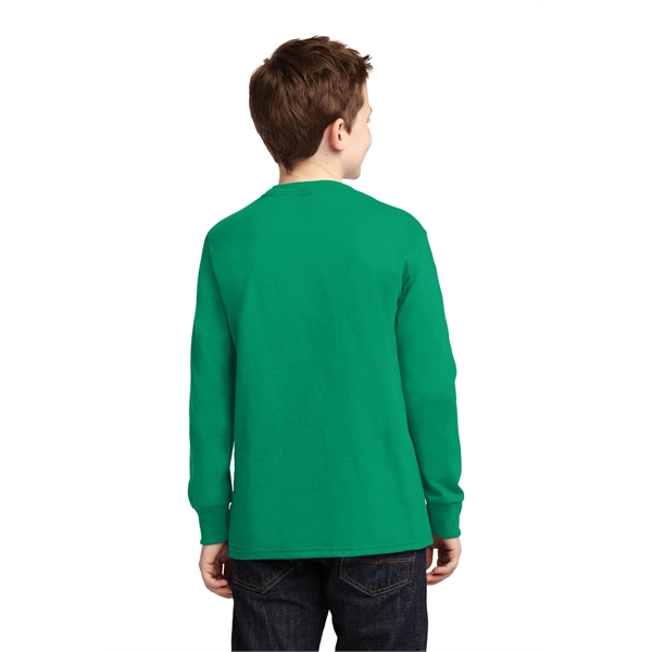 Port & Company Youth Long Sleeve Core Cotton Tee. - Port & Company Youth Long Sleeve Core Cotton Tee. - Image 66 of 149