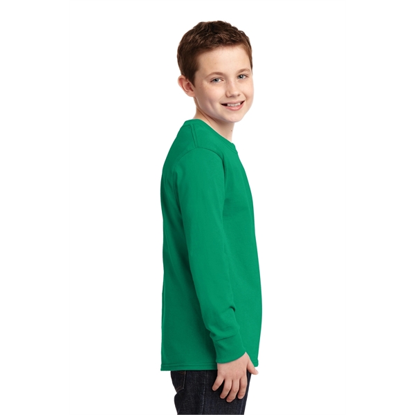 Port & Company Youth Long Sleeve Core Cotton Tee. - Port & Company Youth Long Sleeve Core Cotton Tee. - Image 67 of 149