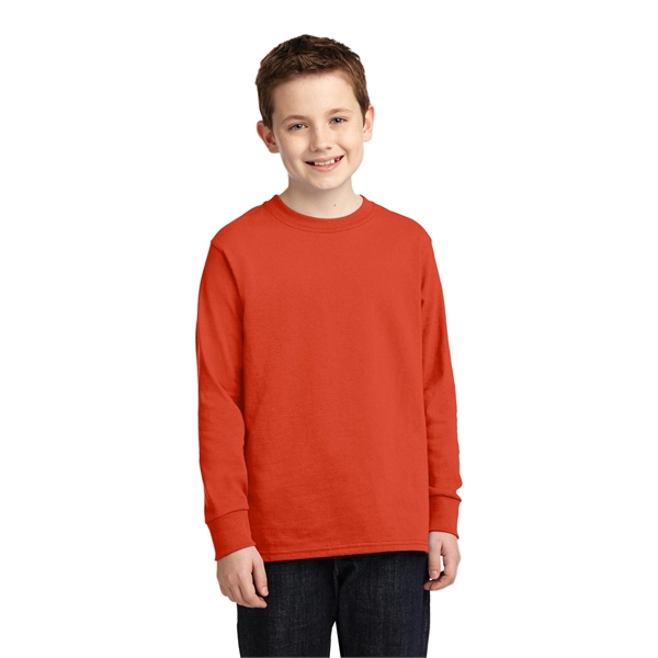 Port & Company Youth Long Sleeve Core Cotton Tee. - Port & Company Youth Long Sleeve Core Cotton Tee. - Image 70 of 149