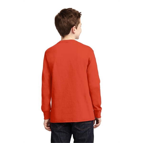 Port & Company Youth Long Sleeve Core Cotton Tee. - Port & Company Youth Long Sleeve Core Cotton Tee. - Image 71 of 149