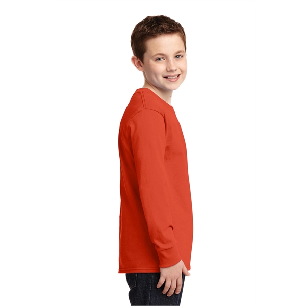 Port & Company Youth Long Sleeve Core Cotton Tee. - Port & Company Youth Long Sleeve Core Cotton Tee. - Image 72 of 149