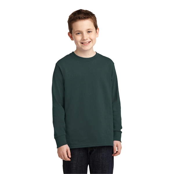 Port & Company Youth Long Sleeve Core Cotton Tee. - Port & Company Youth Long Sleeve Core Cotton Tee. - Image 75 of 149