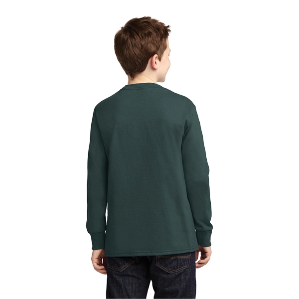 Port & Company Youth Long Sleeve Core Cotton Tee. - Port & Company Youth Long Sleeve Core Cotton Tee. - Image 76 of 149