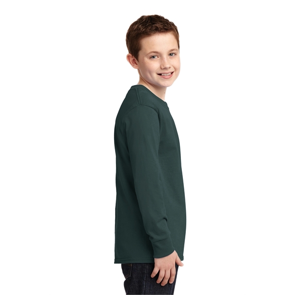 Port & Company Youth Long Sleeve Core Cotton Tee. - Port & Company Youth Long Sleeve Core Cotton Tee. - Image 77 of 149