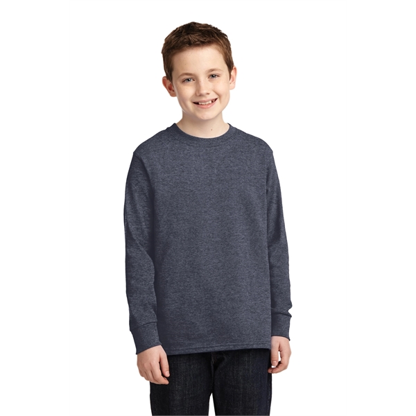 Port & Company Youth Long Sleeve Core Cotton Tee. - Port & Company Youth Long Sleeve Core Cotton Tee. - Image 85 of 149