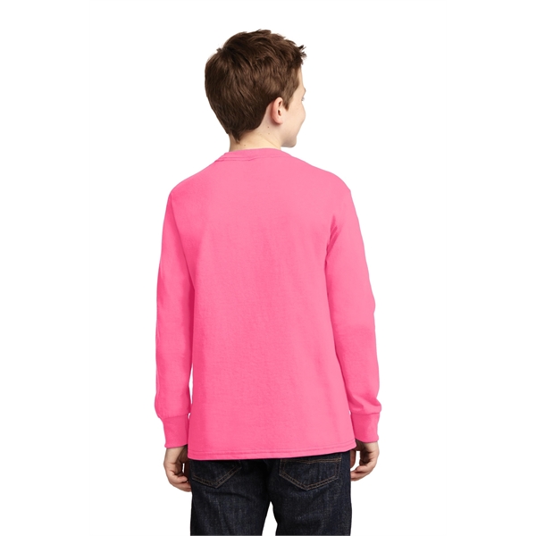 Port & Company Youth Long Sleeve Core Cotton Tee. - Port & Company Youth Long Sleeve Core Cotton Tee. - Image 91 of 149