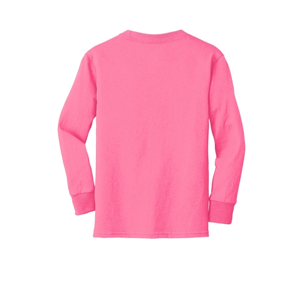 Port & Company Youth Long Sleeve Core Cotton Tee. - Port & Company Youth Long Sleeve Core Cotton Tee. - Image 94 of 149