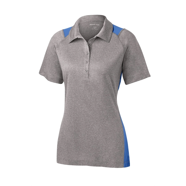 Sport-Tek Women's Heather Colorblock Contender Polo. - Sport-Tek Women's Heather Colorblock Contender Polo. - Image 36 of 60