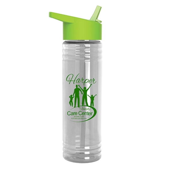 Poly-Pure Slim Grip Bottle with Flip Straw Lid - 25 oz.