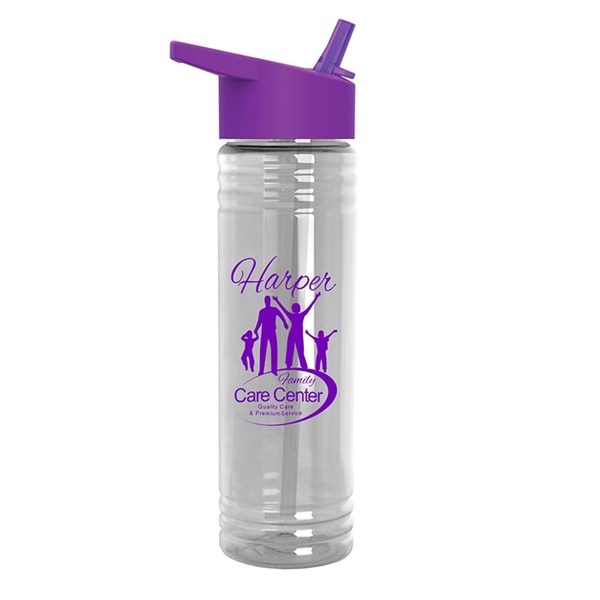24 oz. Slim Fit Water Bottles with Flip Straw Lid - Item #TB24H -   Custom Printed Promotional Products