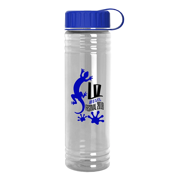 24 oz. Slim Fit Water Bottle with Tethered Lid - 24 oz. Slim Fit Water Bottle with Tethered Lid - Image 0 of 8
