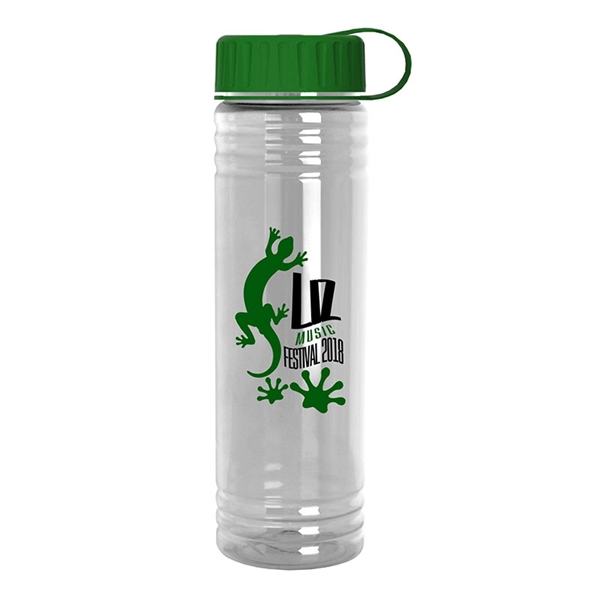 24 oz. Slim Fit Water Bottle with Tethered Lid - 24 oz. Slim Fit Water Bottle with Tethered Lid - Image 1 of 8