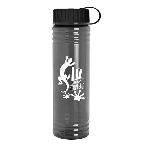 24 oz. Slim Fit Water Bottle with Tethered Lid - 24 oz. Slim Fit Water Bottle with Tethered Lid - Image 2 of 8