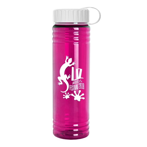 24 oz. Slim Fit Water Bottle with Tethered Lid - 24 oz. Slim Fit Water Bottle with Tethered Lid - Image 3 of 8