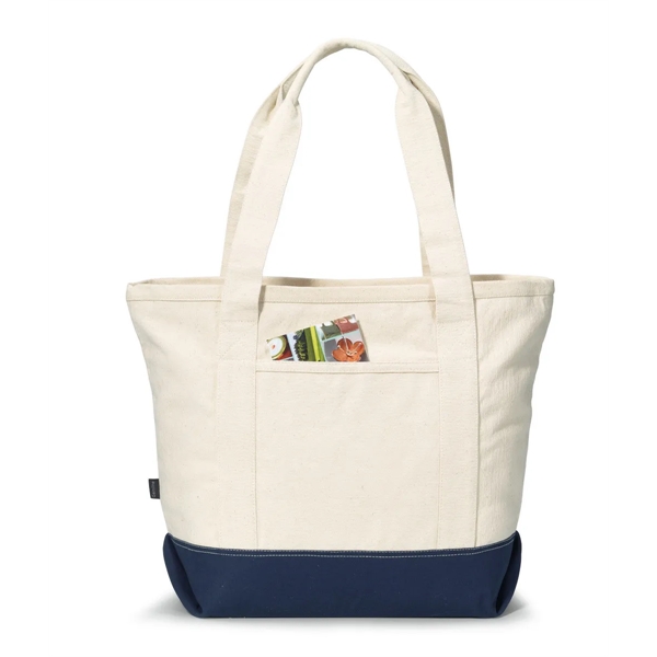 Newport Cotton Zippered Tote - Newport Cotton Zippered Tote - Image 3 of 5