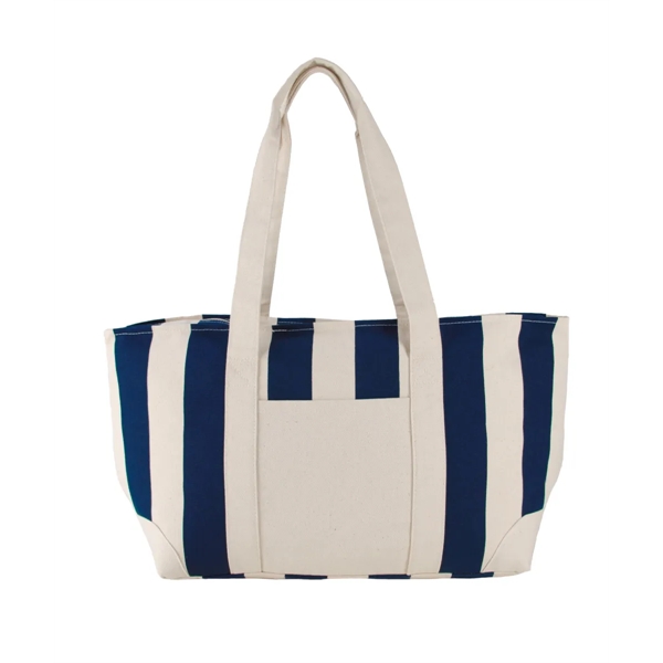 Large Striped Canvas Tote | Plum Grove