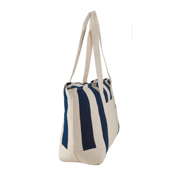 Large Striped Canvas Tote - Large Striped Canvas Tote - Image 4 of 4