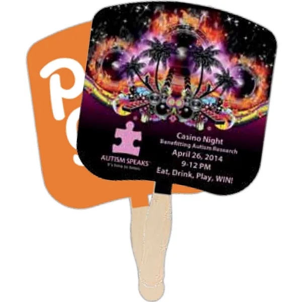 Sandwiched Hand Fan - Spot Color - Sandwiched Hand Fan - Spot Color - Image 1 of 14
