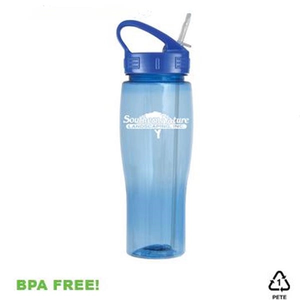 24oz Translucent Contour Bottle with Sport Sip Lid & Straw - 24oz Translucent Contour Bottle with Sport Sip Lid & Straw - Image 0 of 2