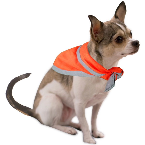 Pet Triangle Bandanna With Reflective Binding- Small - Pet Triangle Bandanna With Reflective Binding- Small - Image 0 of 2