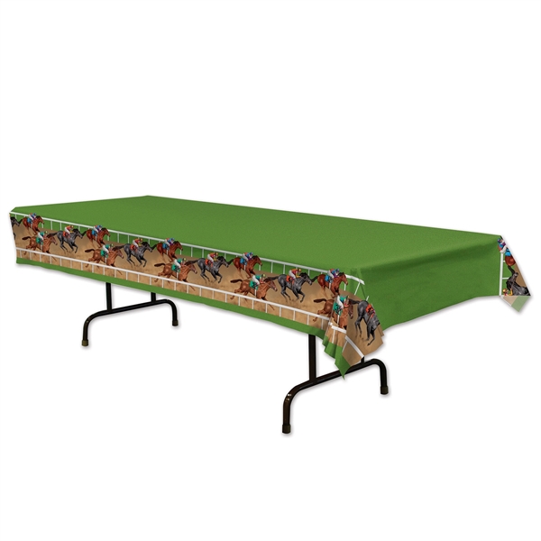 Plastic Horse Racing Tablecover, 54" x 108" - Plastic Horse Racing Tablecover, 54" x 108" - Image 0 of 0
