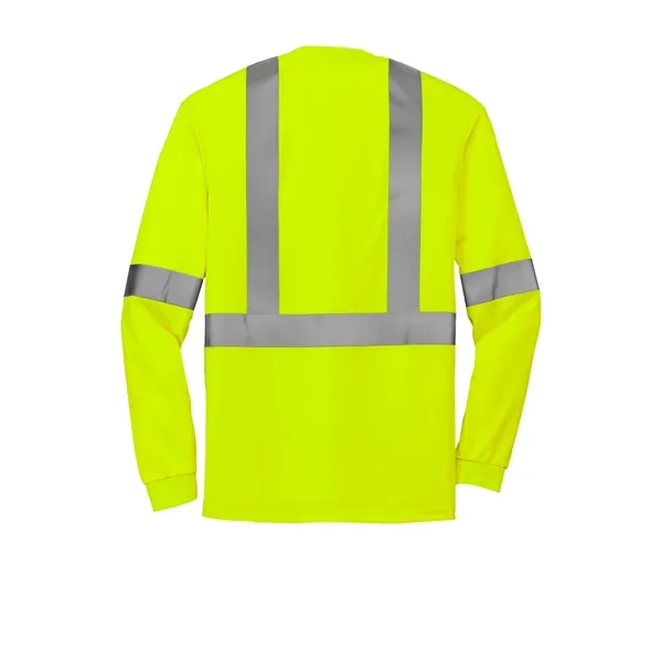 CornerStone ANSI 107 Class 2 Long Sleeve Safety T-Shirt. - CornerStone ANSI 107 Class 2 Long Sleeve Safety T-Shirt. - Image 10 of 11