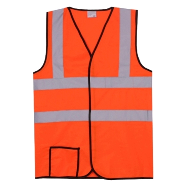 Dual Stripe L/XL Orange Solid Safety Vest - Dual Stripe L/XL Orange Solid Safety Vest - Image 0 of 0
