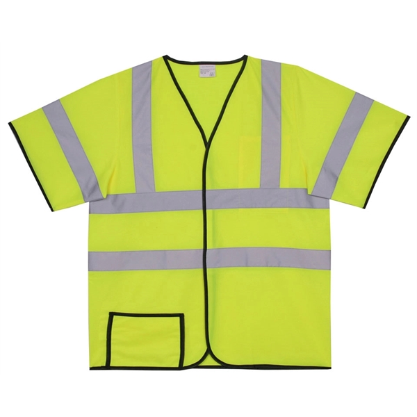 S/M Yellow Solid Short Sleeve Safety Vest - S/M Yellow Solid Short Sleeve Safety Vest - Image 0 of 0
