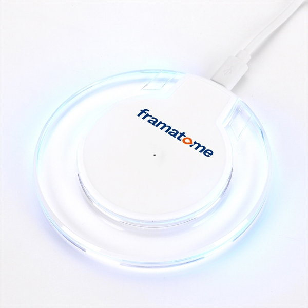 15W Ultra-slim UFO Shape Crystal Wireless Charging Pad - 15W Ultra-slim UFO Shape Crystal Wireless Charging Pad - Image 4 of 4