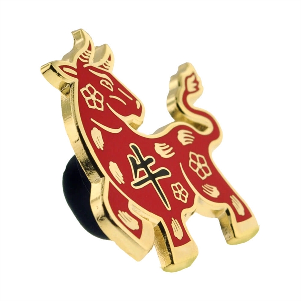 Chinese Zodiac Pin - Year of the Ox - Chinese Zodiac Pin - Year of the Ox - Image 1 of 1