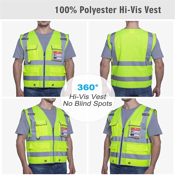 Reflective Vest With Zipper - Reflective Vest With Zipper - Image 3 of 4