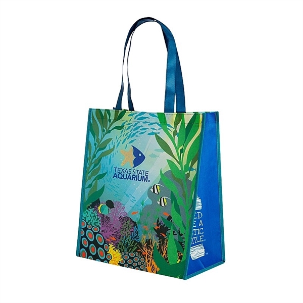 Full Color Printed Non-Woven Travel Tote Bag - Full Color Printed Non-Woven Travel Tote Bag - Image 0 of 1
