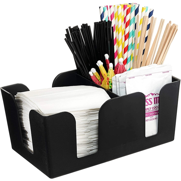 Bar Napkin Caddy with 6 Compartments - Bar Napkin Caddy with 6 Compartments - Image 3 of 6