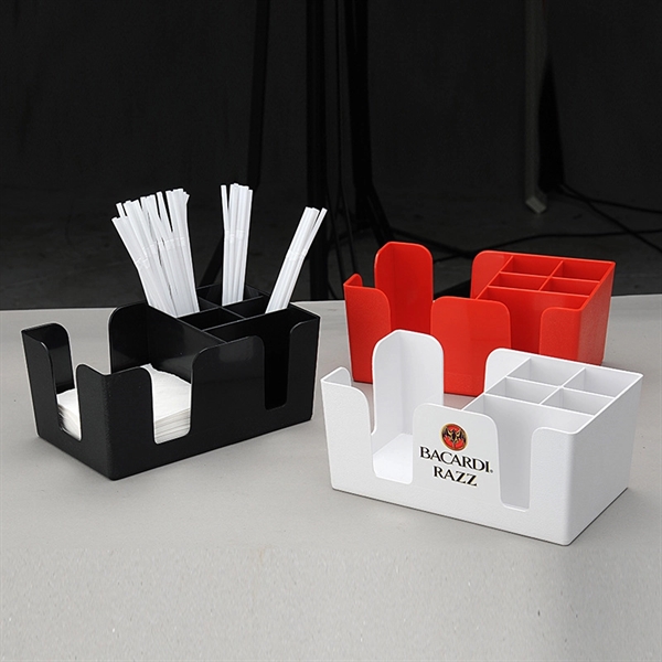 Bar Napkin Caddy with 6 Compartments - Bar Napkin Caddy with 6 Compartments - Image 6 of 6