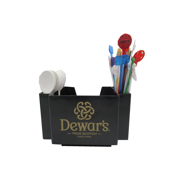 Napkin Caddy / Holder With 2 Side Straw Pockets - Napkin Caddy / Holder With 2 Side Straw Pockets - Image 2 of 5