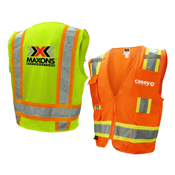 CLASS 2 SAFETY VEST WITH EXTRA POCKETS - CLASS 2 SAFETY VEST WITH EXTRA POCKETS - Image 0 of 7