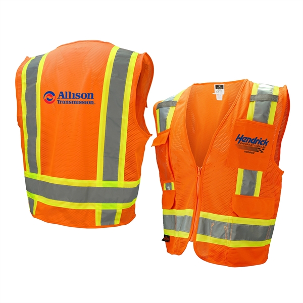 CLASS 2 SAFETY VEST WITH EXTRA POCKETS - CLASS 2 SAFETY VEST WITH EXTRA POCKETS - Image 6 of 7